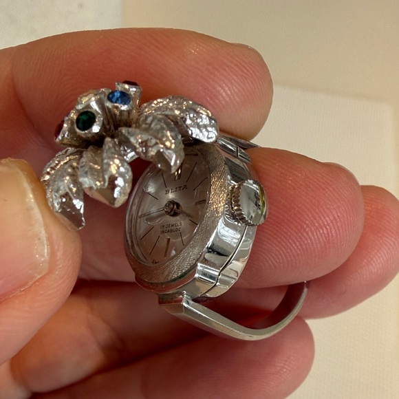 Other - Blita swiss made Women's Watch ring with Jewel Accents